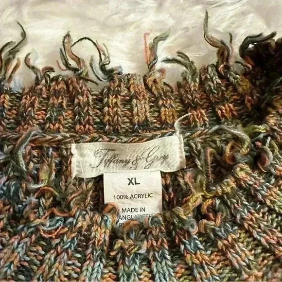 Distressed Strappy Sweater by Tiffany & Grey Size XL - Picture 9 of 11